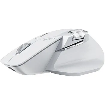 Rapoo MT760L Multi-Device Wireless Mouse, Bluetooth 5.0 and 2.4GHz Multi-Mode Connection, Up to 4 Devices, 11 Programmable Buttons, 4K DPI, Ergonomic Design, 90 Days Battery Life, PC, Grey White