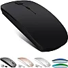 Rechargeable Bluetooth Mouse for MacBook/MacBook air/Pro/iPad, Wireless Mouse for Laptop/Notebook/pc/iPad/Chromebook (Black)