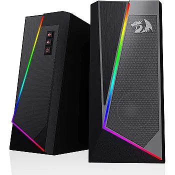 Redragon GS520 Anvil RGB Desktop Speakers, 2.0 Channel PC Computer Stereo Speaker with 6 Colorful LED Modes