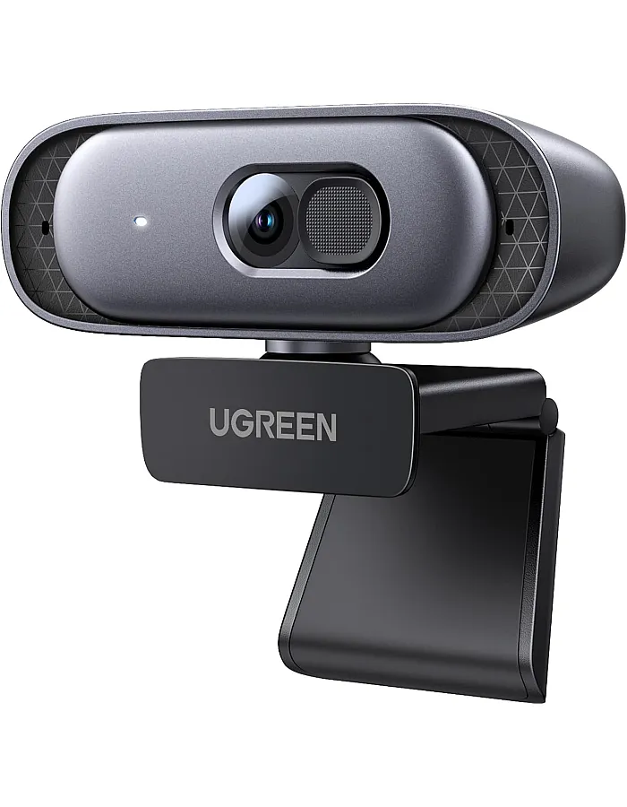 UGREEN Webcam 2K 30FPS Full HD, Webcam with Dual Microphone, 91° Field of View, Privacy Protection, Auto Focus, Automatic Light Correction, Stereo Sound, Plug & Play, PC Camera for Windows MacOS