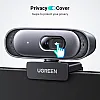 UGREEN Webcam 2K 30FPS Full HD, Webcam with Dual Microphone, 91° Field of View, Privacy Protection, Auto Focus, Automatic Light Correction, Stereo Sound, Plug & Play, PC Camera for Windows MacOS