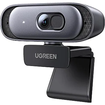 UGREEN Webcam 2K 30FPS Full HD, Webcam with Dual Microphone, 91° Field of View, Privacy Protection, Auto Focus, Automatic Light Correction, Stereo Sound, Plug & Play, PC Camera for Windows MacOS