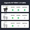Ugreen HDMI Cable Right Angle 90 Degree 2M - HD103 - Black