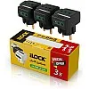 iLock 3-way wall outlet adapter 3500 W (Pack 3) (black)