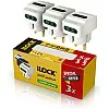iLock 3-way wall outlet adapter 3500 W (Pack 3) (black)