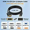 Mepsies HDMI to DVI Adapter Cable 1.5m, HDMI A to DVI-D (24+1) Bi-Directional 1080P Full HD Cable Compatible with PC, Raspberry Pi, TV Box, Monitor, Projector, Xbox, PS3/4/5 and More