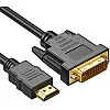 Mepsies HDMI to DVI Adapter Cable 1.5m, HDMI A to DVI-D (24+1) Bi-Directional 1080P Full HD Cable Compatible with PC, Raspberry Pi, TV Box, Monitor, Projector, Xbox, PS3/4/5 and More
