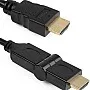 Keendex kx 2510 high speed hdmi male to hdmi male cable with 180 degree rotation 10.2gbps, 1 meter - black, Ethernet