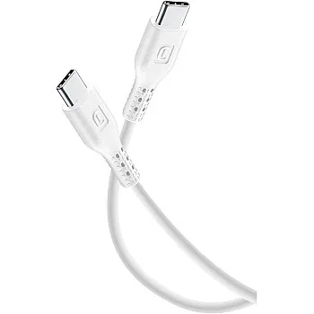 Cellularline USBDATACUSBC-CW - USB Cable (1.2 m, USB C, USB-C, Male/Male, White)