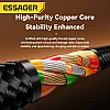 ESSAGER USB-A to USB-C + iPhone-Compatible Port Dual Connector Cable (3A Fast Charging) – Durable Nylon Braided – for iPhone, iPad, Samsung, Huawei & More (1 Meter)