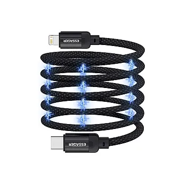 ايساجر كيبل USB C الى L 29 واط، كيبل شحن USB 2.0 يدعم نقل البيانات بسرعة 480 ميجابت في الثانية، تخزين تلقائي مغناطيسي، متوافق مع ايفون 14/13/12/11/SE وغي