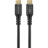 كيبل USB-C من بروميت فائق السرعة 240 واط لتوصيل الطاقة ثاندربولت 3 مع دعم شاشة 8K، مضفر ومغطى بالنايلون 100 سم وسرعة نقل 40 جيجابت في الثانية لجمي