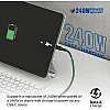كيبل USB-C من بروميت فائق السرعة 240 واط لتوصيل الطاقة ثاندربولت 3 مع دعم شاشة 8K، مضفر ومغطى بالنايلون 100 سم وسرعة نقل 40 جيجابت في الثانية لجمي