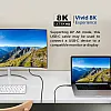 كيبل USB-C من بروميت فائق السرعة 240 واط لتوصيل الطاقة ثاندربولت 3 مع دعم شاشة 8K، مضفر ومغطى بالنايلون 100 سم وسرعة نقل 40 جيجابت في الثانية لجمي