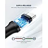محول كابل USB نوع ايه 2.0 الى سي من يوجرين بطول 2 متر لون ابيض تلفزيون مشغل الموسيقى سماعة حاسوب محمول باور بنك مكبر صوت جهاز العرض هاتف ذكي مح