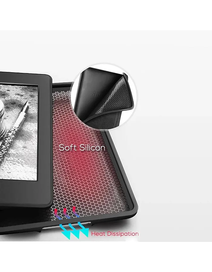 PU Leather flexible back Flip Case for Kindle Paperwhite 11th and Kindle Paperwhite Signature Edition (6.8 inch, 2021 Release) - Cover with Auto Wake/Sleep/Pink