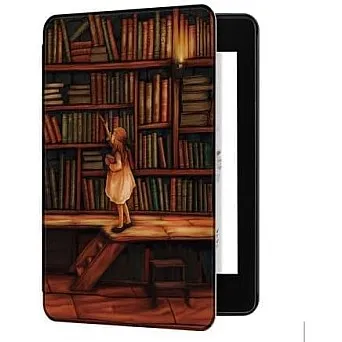 حافظة فاخرة من الجلد الصناعي لجهاز Kindle Paperwhite الجيل 11 واصدار Kindle Paperwhite المميز (6.8 انش، اصدار 2021) - غطاء مع خاصية التنبيه/السكون التلقائي (كتب