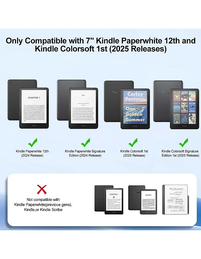 T Tersely Slimshell Case Cover for All-New Kindle Paperwhite (11th Generation-2021,17 cm) or Kindle Paperwhite Signature Edition, Smart Shell Cover with Auto Sleep/Wake - Black