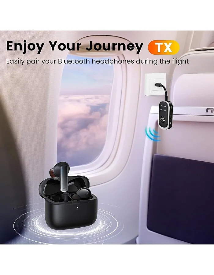 Beauty beast 2 in 1 Bluetooth Transmitter Receiver, Wireless Bluetooth 5.3 Adapter - Dual Pairs for AirPods, All Headphones/3.5mm Aux Audio Jack on Airplane, Home/Car Stereo, Gym, iPad/Tablets (J51)