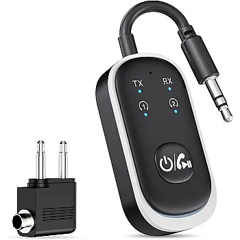 Beauty beast 2 in 1 Bluetooth Transmitter Receiver, Wireless Bluetooth 5.3 Adapter - Dual Pairs for AirPods, All Headphones/3.5mm Aux Audio Jack on Airplane, Home/Car Stereo, Gym, iPad/Tablets (J51)