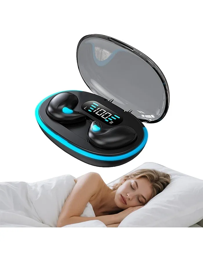 Bluetooth Invisible Sleep Earbuds Wireless Small Sleeping Headphones Noise Cancelling Flat Earphones for Side Sleeping Sleepers Waterproof Hidden Ear Buds for iPhone Android Audiobooks Work Sports