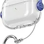 Dl3 Mobilak Case for Airpods Pro 2 Protective Case [With Closure Lid] [Front LED Visible] [With Wrist Strap] Skin Case Compatible with 2022 Airpods Pro 2nd Generation (Clear Blue)