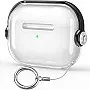 Dl3 Mobilak Case for Airpods Pro 2 Protective Case [With Closure Lid] [Front LED Visible] [With Wrist Strap] Skin Case Compatible with 2022 Airpods Pro 2nd Generation (Clear Black)