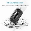 Fekra Compatible with Anker Soundcore R50i NC/Anker P30i Case Cover, Soft Silicone Shockproof Protective Case Wireless Earbuds with Carabiner, Front LED Visible (Clear)