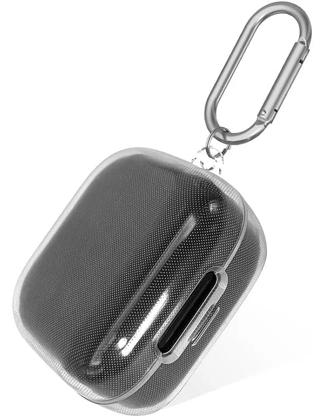 Fekra Compatible with Anker Soundcore R50i NC/Anker P30i Case Cover, Soft Silicone Shockproof Protective Case Wireless Earbuds with Carabiner, Front LED Visible (Clear)