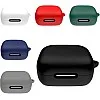 Generic Case Cover Silicone R50i, P25i, P20i Case Dust Proof Cover Earphone With Keychain for AirPods Compatible with Anker AirPods (black)