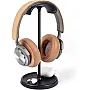 Headphone Stand, Curved Headset Stand with Storage Tray, Heavy Base Gaming Headset Holder for AirPods Max, AirPods, AirPods Pro, Beats, Bose, Sony and More (Black)