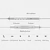 Honor AM115 Wired Half In-ear Headset 3.5mm Jack With Microphone Volume Control Fits Multiple Devices - White