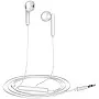 Honor AM115 Wired Half In-ear Headset 3.5mm Jack With Microphone Volume Control Fits Multiple Devices - White