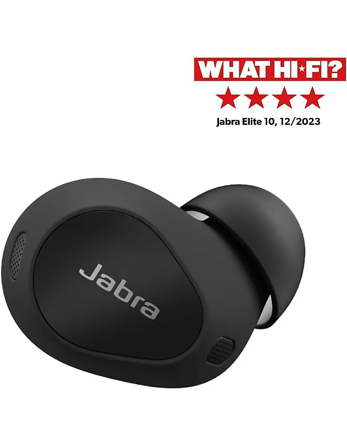 Jabra Elite 10 True Wireless Earbuds – Advanced Active Noise Cancelling Earbuds with Next-Level Dolby Atmos Surround Sound –All-Day Comfort, Multipoint Bluetooth, Wireless Charging – Gloss Black