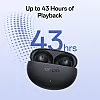 Oppo Enco Bud 3Pro+ سماعات أذن لاسلكية حقيقية مع مشغل 12.4 ملم و32 ديسيبل ANC، وقت تشغيل 43 ساعة، زمن استجابة منخفض، شحن سريع، BT 5.4، IP55، أسود منتصف الليل