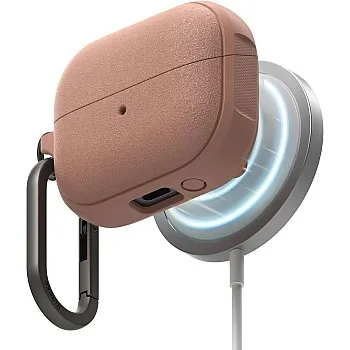 Ringke Onyx Magnetic [Compatible with MagSafe] Designed for Samsung Galaxy Buds 3 Pro Case and Galaxy Buds 3 Case, Prevents Oily Smudges Feels Good in The Hand Non-Slip Cover - Constant Coral