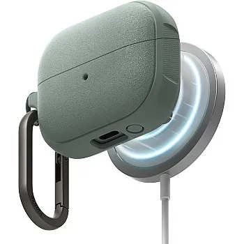 Ringke Onyx Magnetic [Compatible with MagSafe] Designed for Samsung Galaxy Buds 3 Pro Case and Galaxy Buds 3 Case, Prevents Oily Smudges Feels Good in The Hand Non-Slip Cover - Sage Green