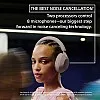 سماعات راس لاسلكية بخاصية الغاء الضوضاء 1000XM5 دبليو اتش بعمر بطارية 30 ساعة بتصميم فوق الاذن محسنة لاليكسا ومساعد جوجل مع ميكروفون مدمج للم