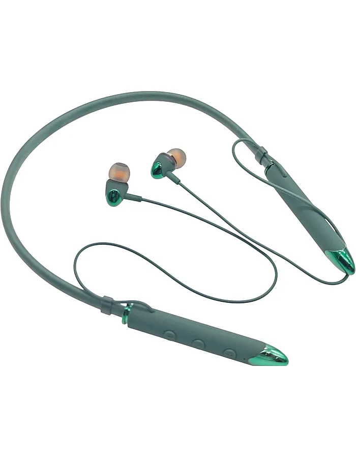 Start Extra Bass Earphone ST-105, Neckband Style with 5 Voice Changing Functions, Pure Sound, Compatible with Mobile Phones and Gaming Devices Green (Green)