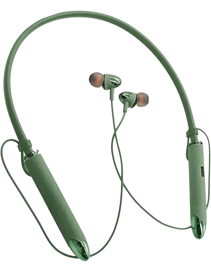 Start Extra Bass Earphone ST-105, Neckband Style with 5 Voice Changing Functions, Pure Sound, Compatible with Mobile Phones and Gaming Devices Green (Green)