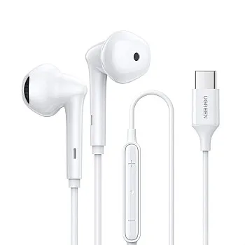 UGREEN EP101 Wired Earphones with USB-C Connector White
