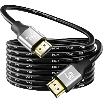 10M HDMI Cable v1.4 by True HQ™ | HIGH SPEED Long Lead with Ethernet ARC 3D | Full HD 1080P PS4 Xbox One Sky HD TV Laptop PC Monitor CCTV | Black & Gold Plated