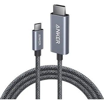 Anker Nano USB-C to HDMI Cable with 140W Input Port (6 ft, 4K, Upcycled-Braided)