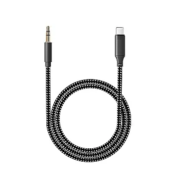Aux Cable for iPhone in Car 3.5mm Aux Cord Aux lead Compatible with iPhone Works for Car Stereo/Speaker (Black white)