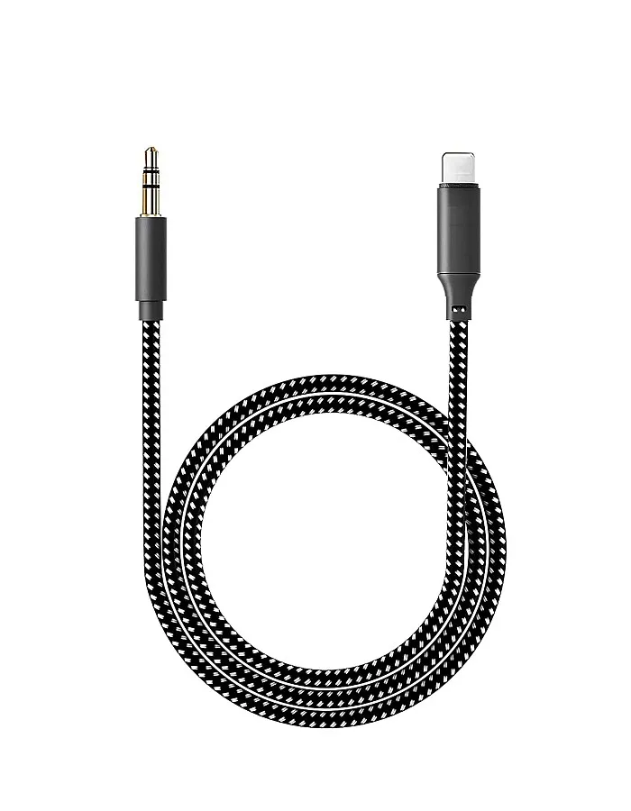 Aux Cable for iPhone in Car 3.5mm Aux Cord Aux lead Compatible with iPhone Works for Car Stereo/Speaker (Black white)