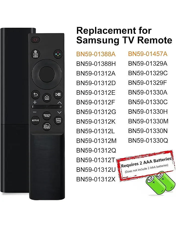 BN59-01388A for Samsung Remote Replacement, BN59-01388A BN59-01388H BN59-01457A Replacement Remote Control for Samsung Crystal 4K UHD CU7000 DU7200 Series Smart TV,for Samsung Smart QLED NEO LED TVs
