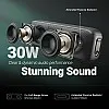 BOGASING G6 Bluetooth Speaker, Portable Wireless Speakers with 30W Stereo Sound, 35H Playtime, IPX6 Waterproof, Bluetooth 5.3, Built-in Mic, EQ, TF-Card, AUX, USB for Outdoor Party (Black)