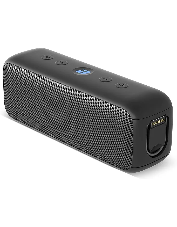 BOGASING G6 Bluetooth Speaker, Portable Wireless Speakers with 30W Stereo Sound, 35H Playtime, IPX6 Waterproof, Bluetooth 5.3, Built-in Mic, EQ, TF-Card, AUX, USB for Outdoor Party (Black)