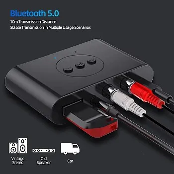 Bluetooth 5.0 Audio Receiver NFC U Disk 3.5mm AUX RCA USB Stereo Music Wireless Adapter With Mic For Car Kit Speaker Amplifier