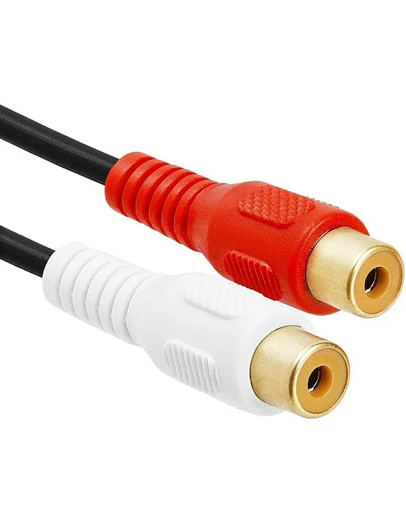 C&E M-CNE63119 6inches 3.5mm Stereo Male to 2 RCA Female Cable Gold-Plated for Samsung (Red/White)